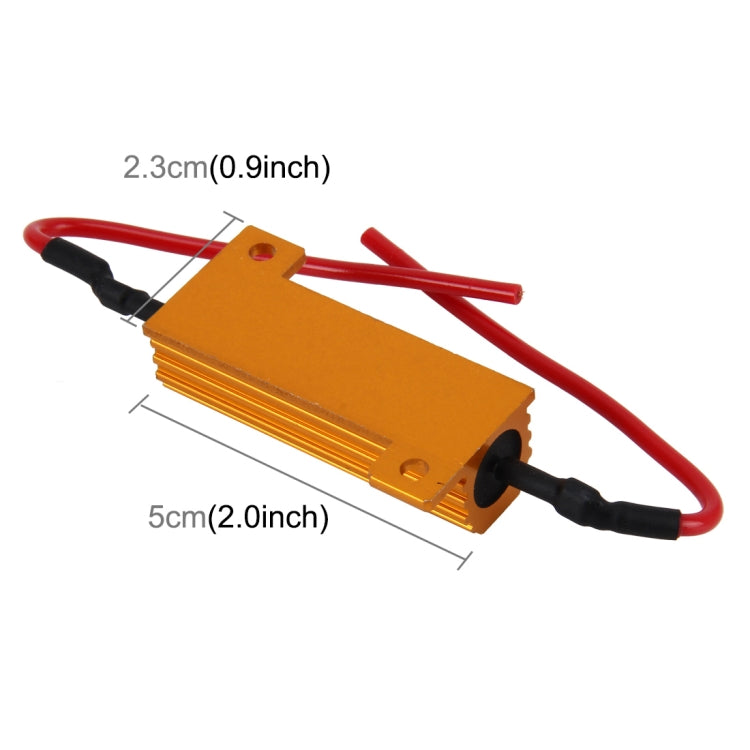 2 PCS Car Canbus Error Canceller Decoder Load Resistor LED 50W 8 Ohm No Blinking Decoder - Headlight Ballast by buy2fix | Online Shopping UK | buy2fix