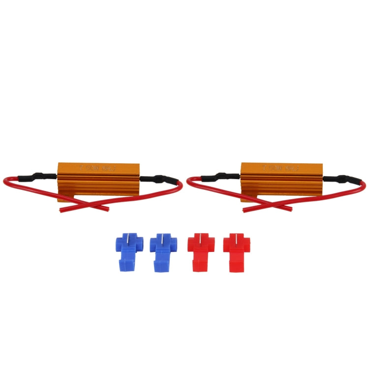 2 PCS Car Canbus Error Canceller Decoder Load Resistor LED 50W 8 Ohm No Blinking Decoder - Headlight Ballast by buy2fix | Online Shopping UK | buy2fix