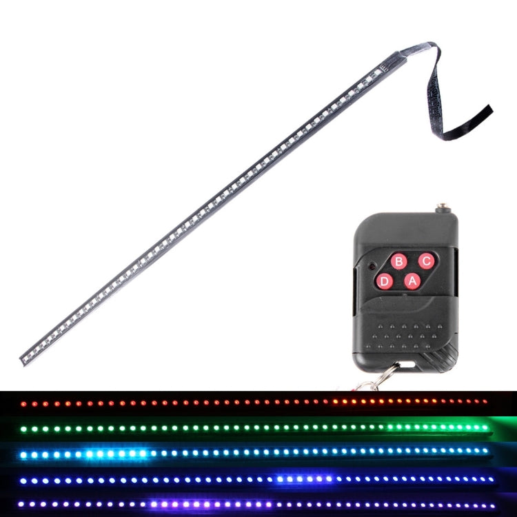 5050 20W 48 LED RGB Car Truck Remote Colorful Knight Rider LED Strobe Scanner Flash Strip Light, DC 12V Cable Length: 130cm(Colorful Light) - Decorative Lights by buy2fix | Online Shopping UK | buy2fix