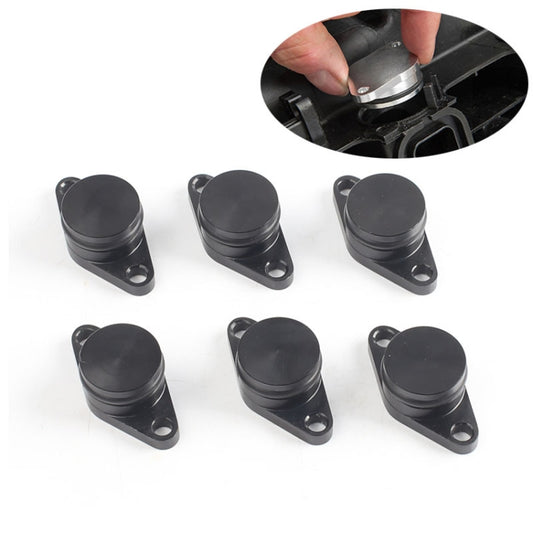 6 PCS 22mm Swirl Flap Flaps Delete Removal Blanks Plugs for BMW M57 (6-cylinder)(Black) by buy2fix