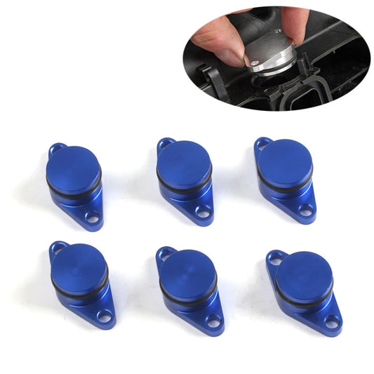 6 PCS 22mm Swirl Flap Flaps Delete Removal Blanks Plugs for BMW M57 (6-cylinder)(Blue) by buy2fix