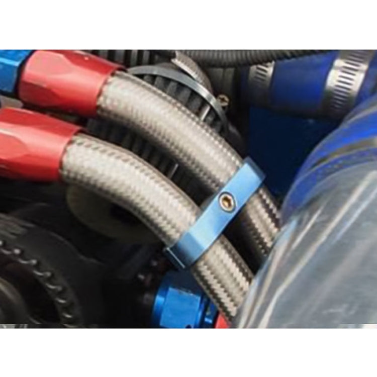 AN4 Automotive 2-hole High Pressure Tubing Fixing Clip Car Tubing Clamp Aluminum Alloy Clip Tubing Separator, Random Color Delivery by buy2fix