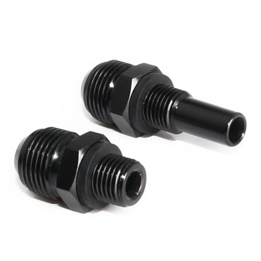 2 PCS Car Transmission Oil Cooler Adapters AN8-1/4NPS Threaded Joints by buy2fix