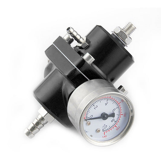 0-140PSI Universal Car Fuel Pressure Regulator with Gauge Adjustable Oil Pressure Regulator - Engine Fittings by buy2fix | Online Shopping UK | buy2fix