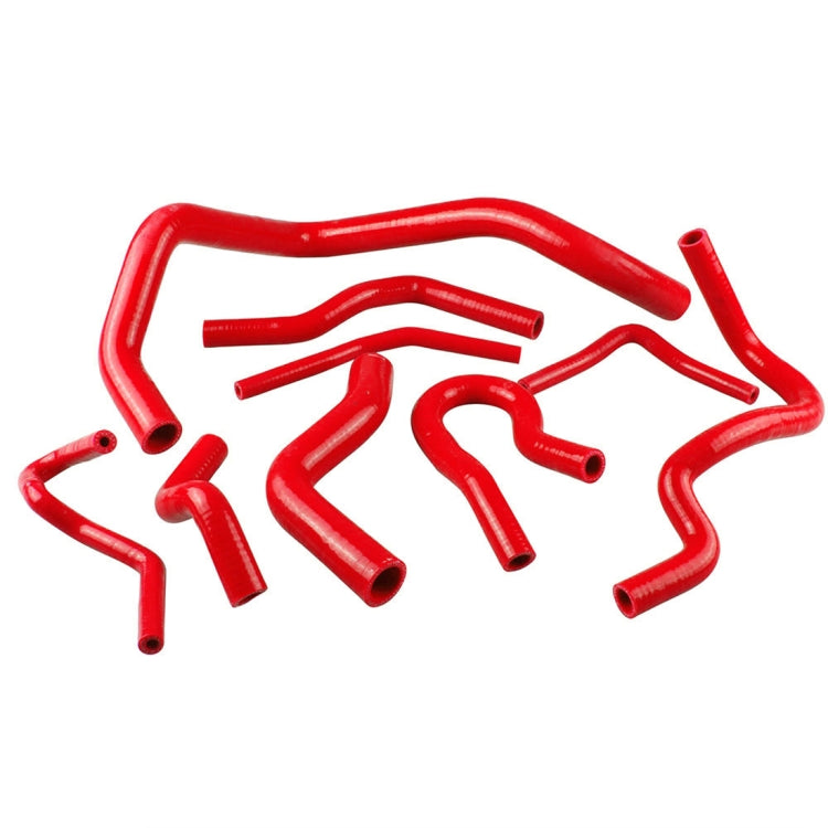 9 PCS Auto Silicone Radiator Hose Kit for Honda Civic D15 D16 EG EK 1992-2000(Red) - Engine Fittings by buy2fix | Online Shopping UK | buy2fix