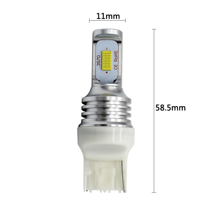 2 PCS T20/7440 72W 1000LM 6000-6500K Bright White Light Car Turn Backup LED Bulbs Reversing Lights, DC 12-24V (Yellow Light) - Arrow Turn Lights by buy2fix | Online Shopping UK | buy2fix