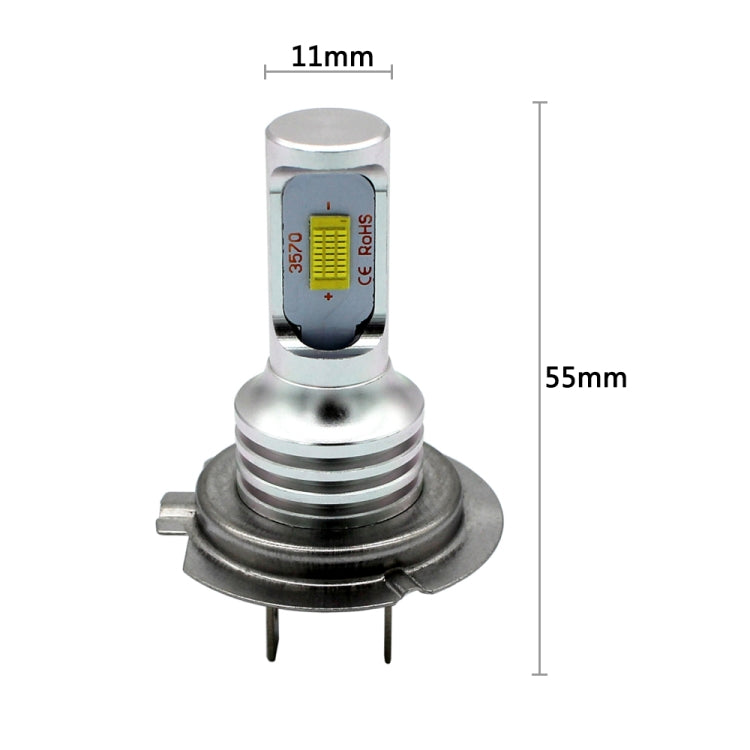 2 PCS H7 72W 1000LM 6000-6500K Super Bright White Light Car Fog LED Bulbs, DC 12-24V(Yellow Light) - Fog / Driving Lights by buy2fix | Online Shopping UK | buy2fix