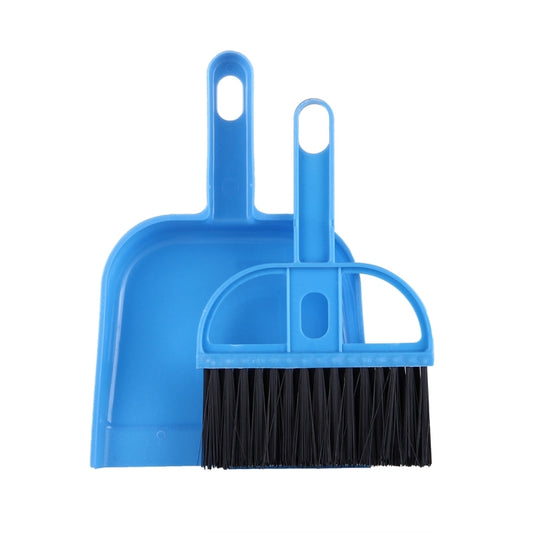 Mini Desktop Car Keyboard Sweep Cleaning Brush Small Broom Dustpan Set(Blue) by buy2fix