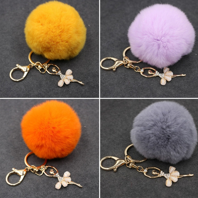 Ballet Golden Keychain Key Holder Key Chains Rings Holder Rex Rabbit Car Bag Pendant Fashion Bag Ornaments Pendant, Random Color Delivery by buy2fix