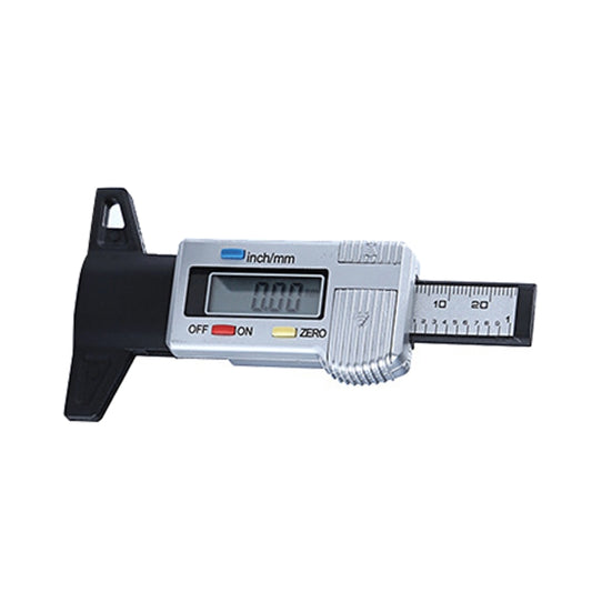 0-25mm Electronic Digital Tread Plan Refinding Rounds Refinding Outcome Exists Tread Tablets Type Gauge Depth Vernier Caliper Measuring Tools(Silver) - Electronic Test by buy2fix | Online Shopping UK | buy2fix