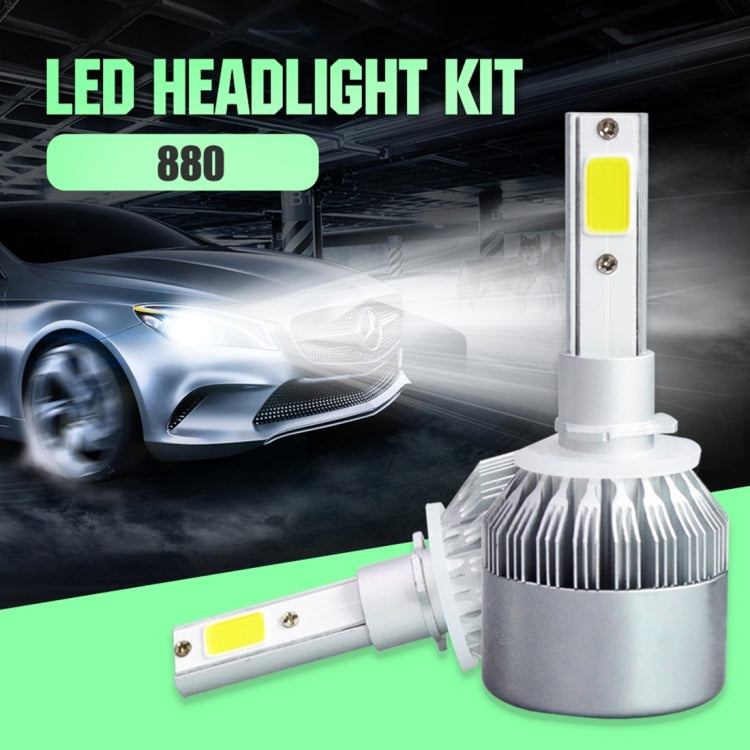 2pcs 880/881 18W 1800LM 6000K Waterproof IP68 Car Auto LED Headlight with 2 COB LED Lamps, DC 9-36V(White Light) - LED Headlamps by buy2fix | Online Shopping UK | buy2fix
