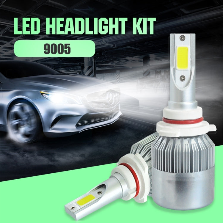 2pcs 9005 18W 1800LM 6000K Waterproof IP68 Car Auto LED Headlight with 2 COB LED Lamps, DC 9-36V(White Light) - LED Headlamps by buy2fix | Online Shopping UK | buy2fix