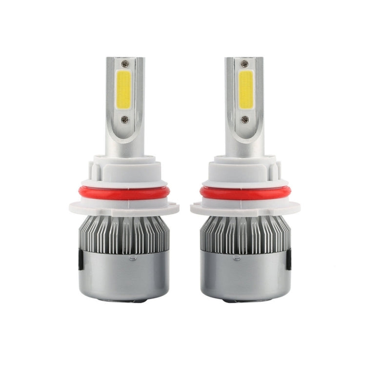 2pcs 9007 18W 1800LM 6000K Waterproof IP68 Car Auto LED Headlight with 2 COB LED Lamps, DC 9-36V(White Light) - LED Headlamps by buy2fix | Online Shopping UK | buy2fix
