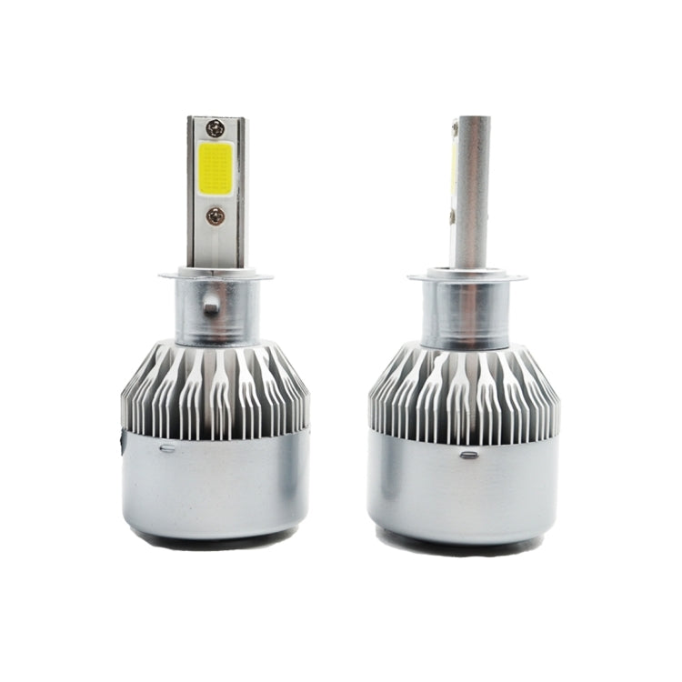 2pcs H3 18W 1800LM 6000K Waterproof IP68 Car Auto LED Headlight with 2 COB LED Lamps, DC 9-36V(White Light) - LED Headlamps by buy2fix | Online Shopping UK | buy2fix