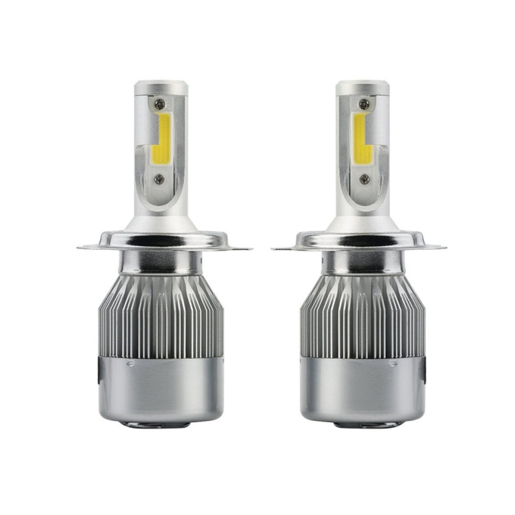 2pcs H4 18W 1800LM 6000K Waterproof IP68 Car Auto LED Headlight with 2 COB LED Lamps, DC 9-36V(White Light) - LED Headlamps by buy2fix | Online Shopping UK | buy2fix