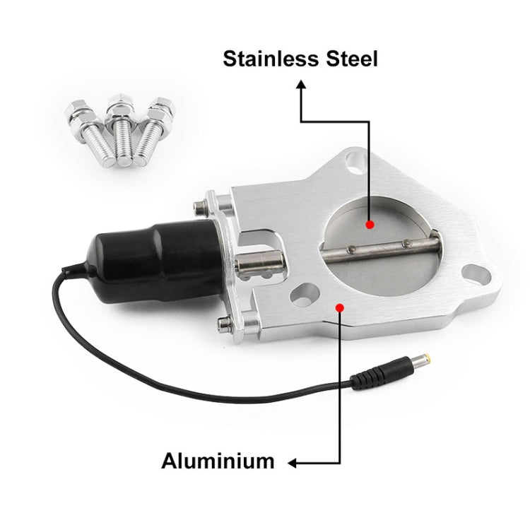 Universal Car 2.5 inch Stainless Steel Racing Electric Exhaust Cutout Valves Control Motor Kit - Exhaust Pipes by buy2fix | Online Shopping UK | buy2fix