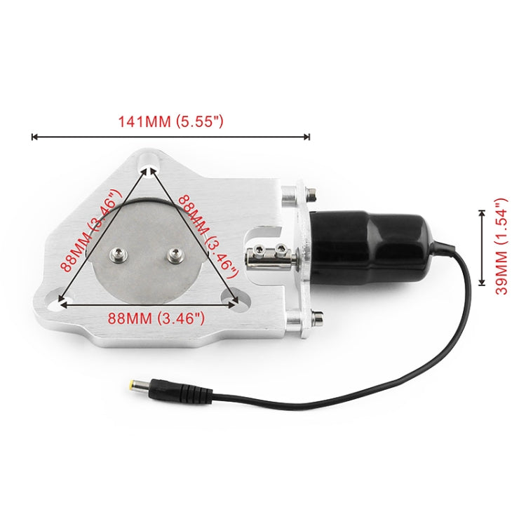 Universal Car 2.5 inch Stainless Steel Racing Electric Exhaust Cutout Valves Control Motor Kit - Exhaust Pipes by buy2fix | Online Shopping UK | buy2fix