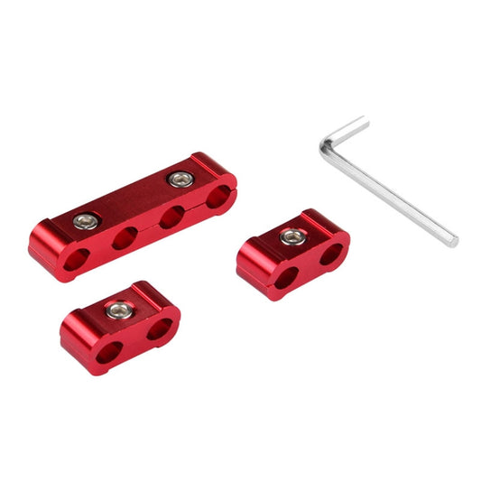 3 PCS Aluminum Engine Spark Plug Wire Separator Divider Organizer Clamp Kit (Red) by buy2fix