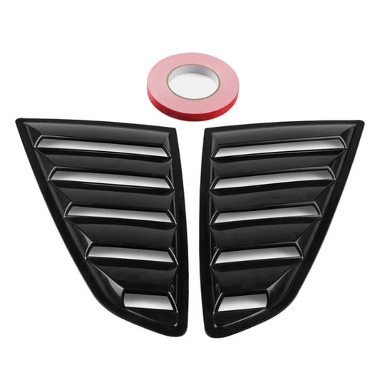 2 PCS Carbon Fiber Painted Panel Side Window Louver Cover Cooling Panel Trim Set for Ford Mustang 2015-2018 by buy2fix