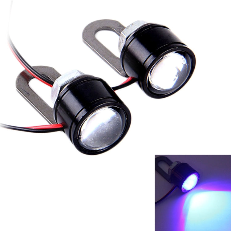 2 PCS 12V 3W Eagle Eyes LED Light For Motorcycle ,Wire Length: 45cm(Blue Light) - Eagle Eye Lights by buy2fix | Online Shopping UK | buy2fix