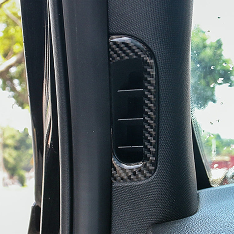 2 PCS Car A Column Air Outlet Carbon Fiber Decorative Sticker for Jeep Grand Cherokee 2011-2018 by buy2fix