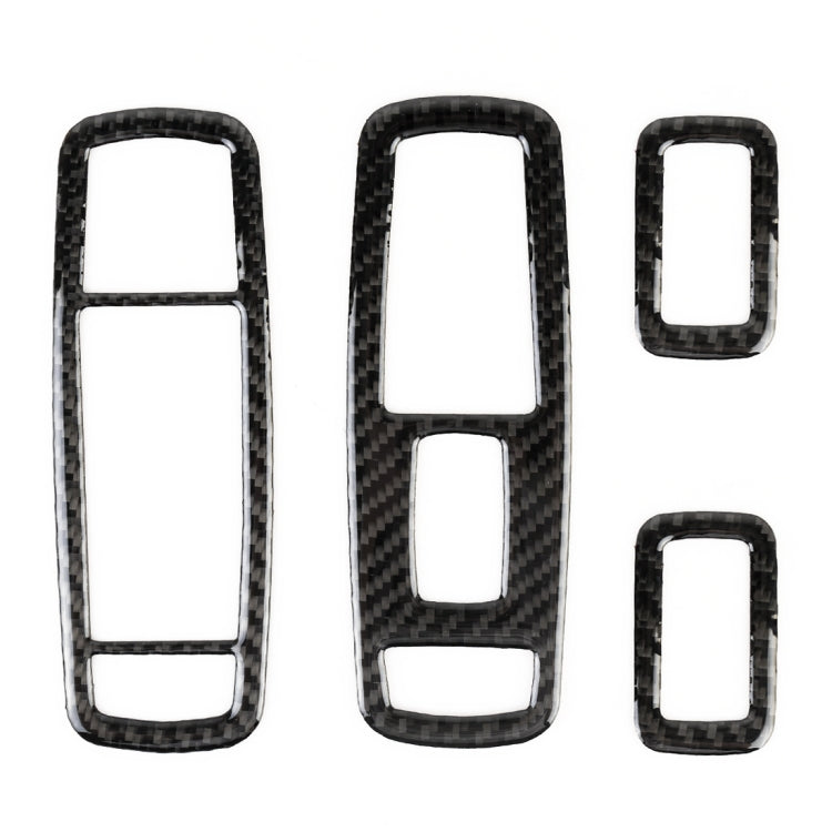 4 PCS Car Window Lift Switch Panel Carbon Fiber Decorative Sticker for Jeep Grand Cherokee 2011-2018 - Car Interior Mouldings by buy2fix | Online Shopping UK | buy2fix
