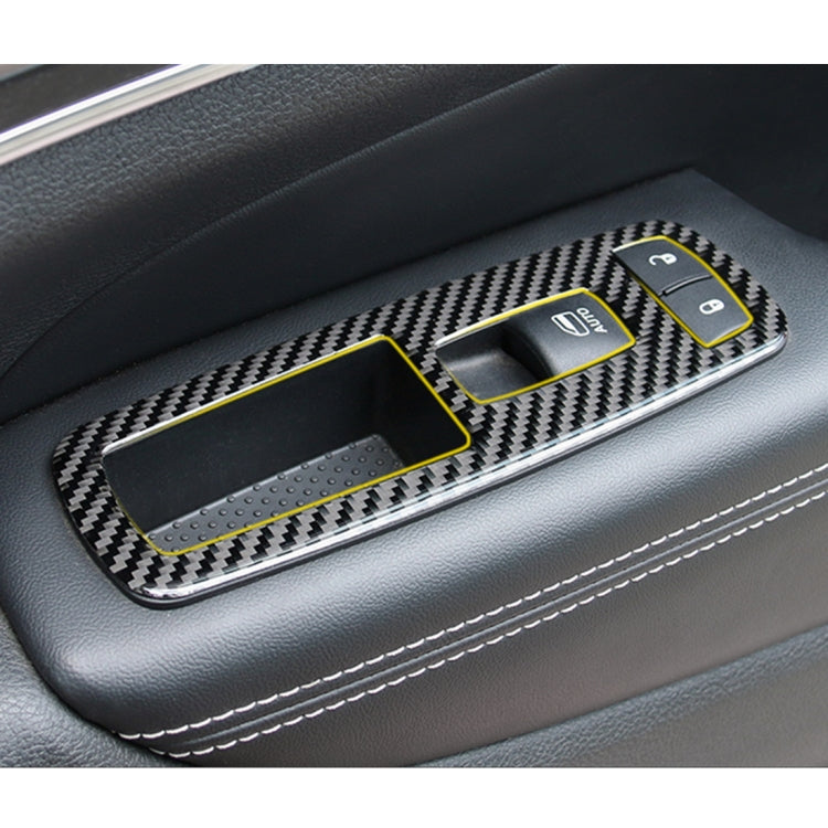 4 PCS Car Window Lift Switch Panel Carbon Fiber Decorative Sticker for Jeep Grand Cherokee 2011-2018 - Car Interior Mouldings by buy2fix | Online Shopping UK | buy2fix