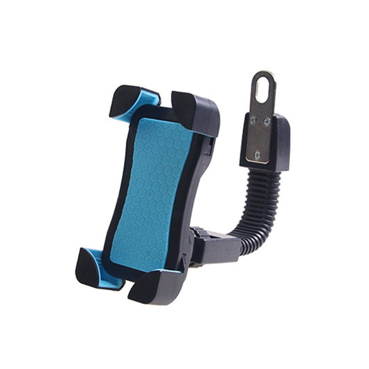 Universal 360 Degrees Free Rotation ABS Motorcycle Phone Bracket Mountain Bike Navigation Bracket GPS/Mobile Holder for 3.5-6.5 inch Mobile Phone(Blue) by buy2fix