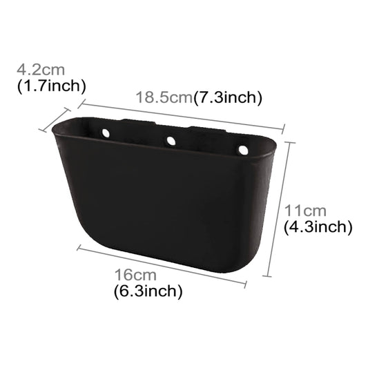 Car Cup Holder Garbage Can Portable Vehicle Trash Can Bin Rubbish Bin Organizer Car-mounted Trash Car Storage Box(Black) by buy2fix