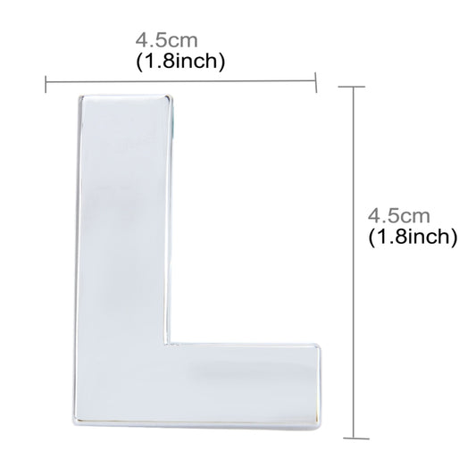 Car Vehicle Badge Emblem 3D English Letter L Self-adhesive Sticker Decal, Size: 4.5*4.5*0.5cm by buy2fix