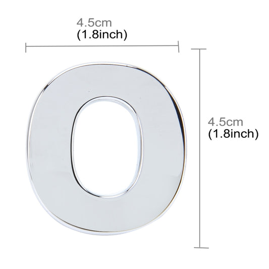 Car Vehicle Badge Emblem 3D English Letter O Self-adhesive Sticker Decal, Size: 4.5*4.5*0.5cm by buy2fix