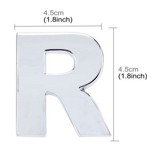Car Vehicle Badge Emblem 3D English Letter R Self-adhesive Sticker Decal, Size: 4.5*4.5*0.5cm by buy2fix