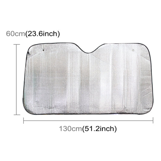 Silver Aluminum Foil Sun Shade Car Windshield Visor Cover Block Front Window Sunshade UV Protect, Size: 130 x 60cm by buy2fix