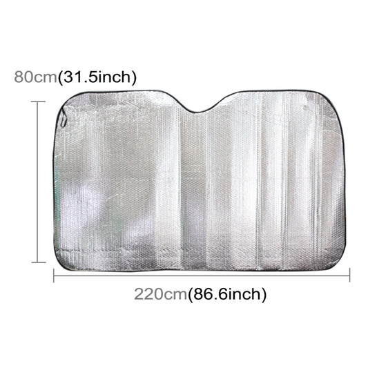 Silver Aluminum Foil Sun Shade Car Windshield Visor Cover Block Front Window Sunshade UV Protect, Size: 220 x 80cm by buy2fix