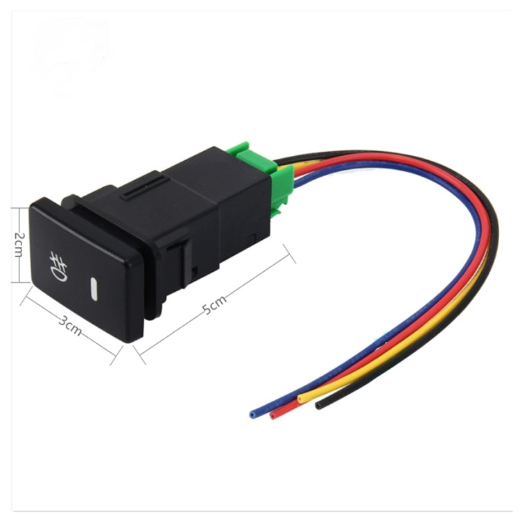 Car Fog Light Lamp Indicator 5 PIN On and Off Button Switch Control 4 Cable Auto Car Fog Light 5 Pin Switch On-Off Button Switch for Toyota, Small Size: 5*2.2*1.7cm(Yellow Light) by buy2fix