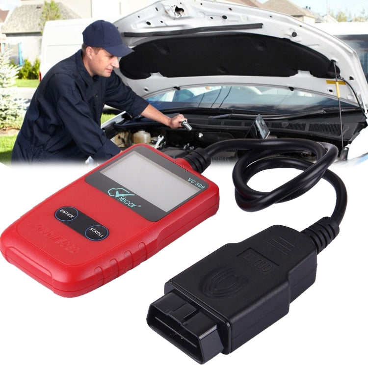 Viecar CV309 OBDII EOBD Car Diagnostic Tool Code Scanner Fault Reader(Red) by Viecar