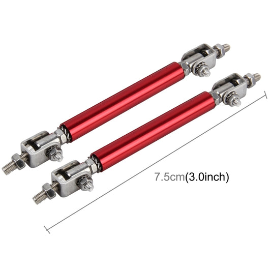 2 PCS Car Modification Large Surrounded By The Rod Telescopic Lever Front and Rear Bars Fixed Front Lip Back Shovel Adjustable Small Rod, Length: 7.5cm(Red) by buy2fix