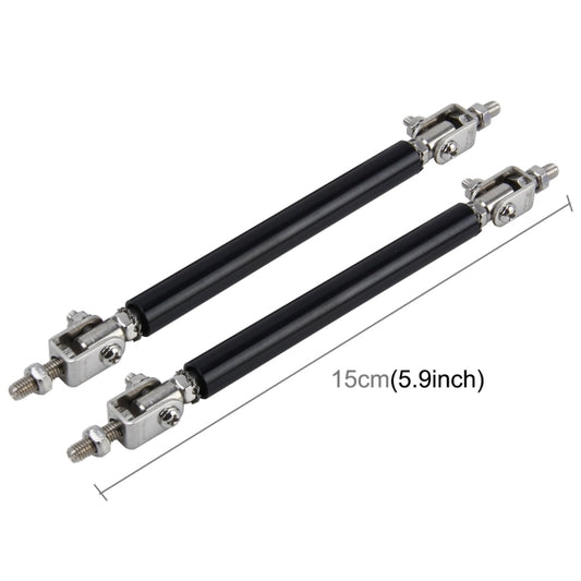 2 PCS Car Modification Large Surrounded By The Rod Telescopic Lever Front and Rear Bars Fixed Front Lip Back Shovel Adjustable Small Rod, Length: 15cm(Black) by buy2fix