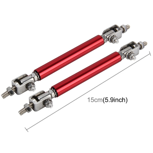 2 PCS Car Modification Large Surrounded By The Rod Telescopic Lever Front and Rear Bars Fixed Front Lip Back Shovel Adjustable Small Rod, Length: 15cm(Red) by buy2fix