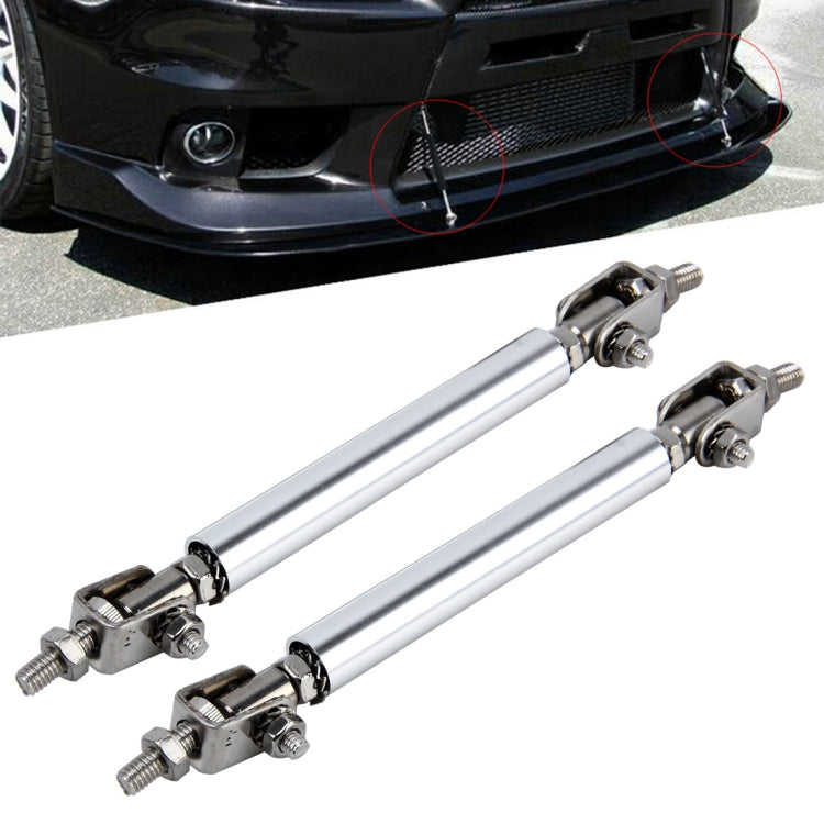 2 PCS Car Modification Large Surrounded By The Rod Telescopic Lever Front and Rear Bars Fixed Front Lip Back Shovel Adjustable Small Rod, Length: 20cm(Silver) - Trunk & Bumper Accessories by buy2fix | Online Shopping UK | buy2fix