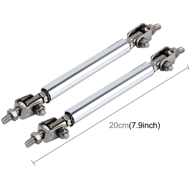 2 PCS Car Modification Large Surrounded By The Rod Telescopic Lever Front and Rear Bars Fixed Front Lip Back Shovel Adjustable Small Rod, Length: 20cm(Silver) - Trunk & Bumper Accessories by buy2fix | Online Shopping UK | buy2fix