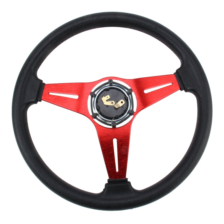 35cm PU Racing Sport Hand Wheel Car Modified Steering Wheel(Red) - Steering Wheel Accessories by buy2fix | Online Shopping UK | buy2fix