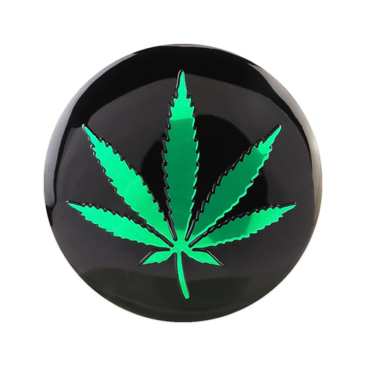 4 PCS Car-Styling Green Leaves Pattern Metal Wheel Hub Decorative Sticker, Diameter: 5.8cm by buy2fix