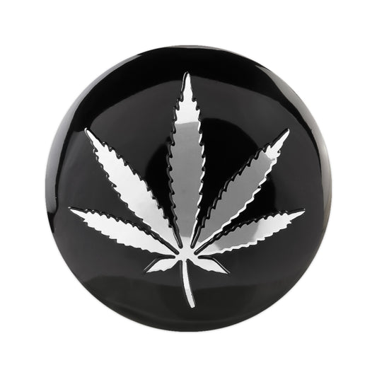 4 PCS Car-Styling Silver Leaves Pattern Metal Wheel Hub Decorative Sticker, Diameter: 5.8cm by buy2fix