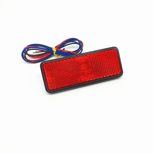 2 PCS Motorcycle Car Trailer DC 12-15V 24-LED Indicator Lamp Reflector Rectangle Marker Tail Light, Light Color: Red (Steady + Flash Lighting)(Red) by buy2fix