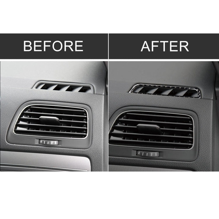 Car Carbon Fiber Air Outlet Decorative Sticker for Volkswagen Golf 7 2013-2017, Left Drive by buy2fix