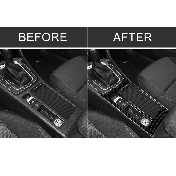 Car Carbon Fiber Water Cup Panel Decorative Sticker for Volkswagen Golf 7 2013-2017, Left Drive by buy2fix