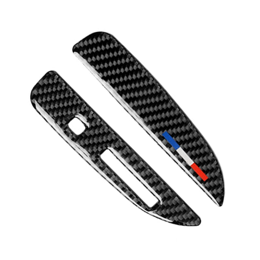 2 PCS Car USA Color Carbon Fiber Gearshift Panel Decorative Sticker for Ford Mustang 2015-2017, Left Drive by buy2fix