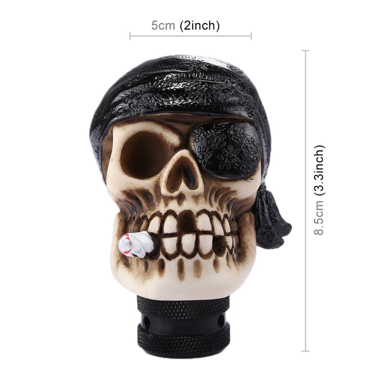 Pirate Skull Shaped Universal Vehicle Car Shifter Cover Manual Automatic Gear Shift Knob (Black) by buy2fix
