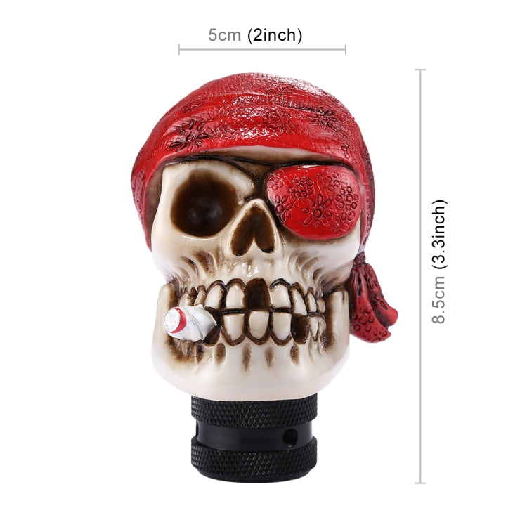 Pirate Skull Shaped Universal Vehicle Car Shifter Cover Manual Automatic Gear Shift Knob (Red) by buy2fix